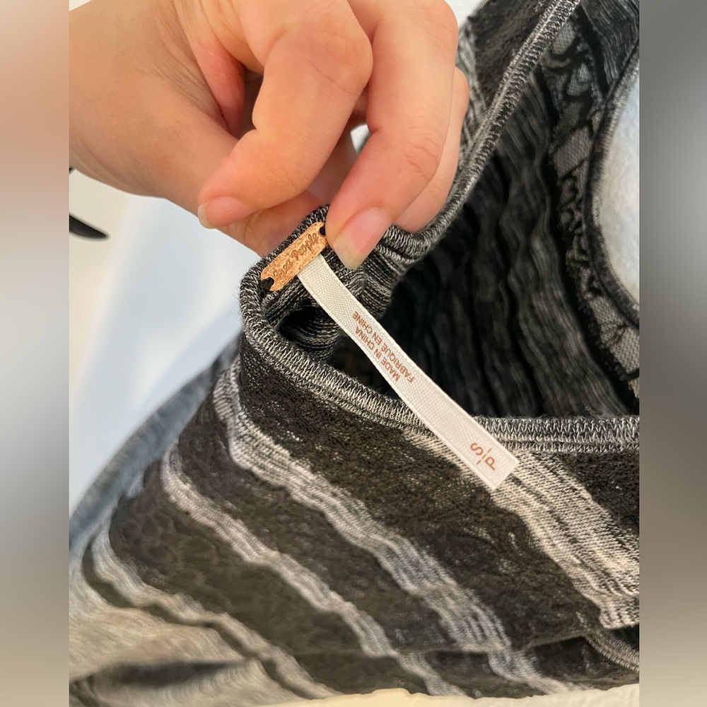 Free people hazy days, space dyed grey and lace Maxi dress, Size small - Picture 10 of 11